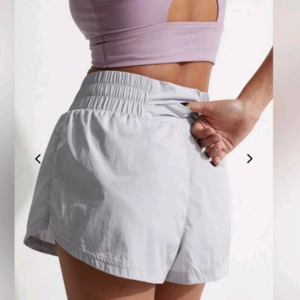 Varley Womens Metallic Lavender Kallin Running Short XS
